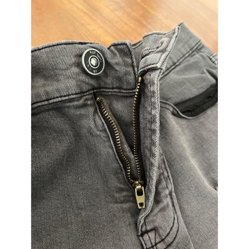 RING OF FIRE SLIM Distressed Destructed Pants Men Gray Size W33 L30 - Picture 4 of 12